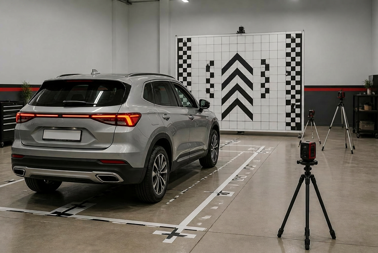 ADAS calibration in progress